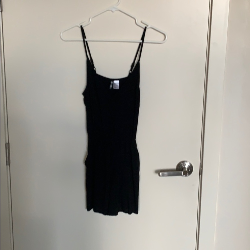 Black V Neck Romper
